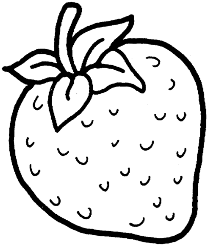 Sweet Strawberry  Coloring Page